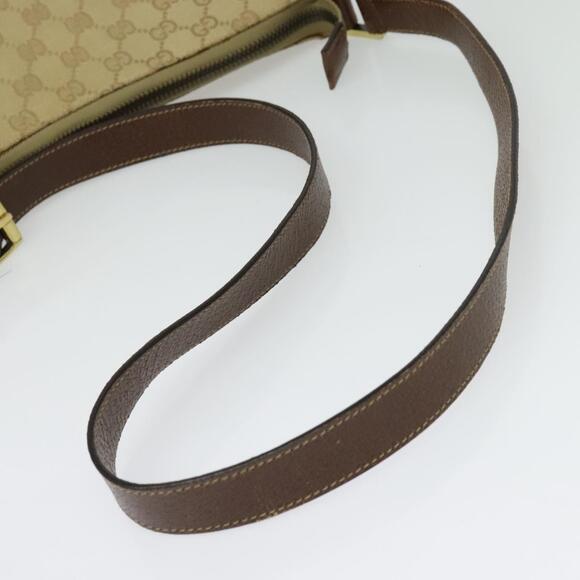 GUCCI GG Canvas Shoulder Bag Beige Gold - Picture 8 of 12